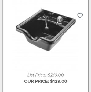 Shampooing sink